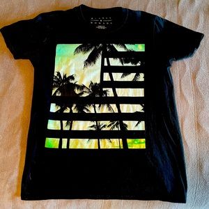 Men’s black T-shirt with palm trees
